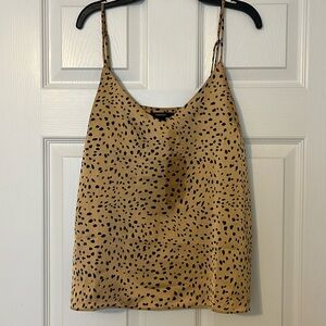 Gold and black satin tank